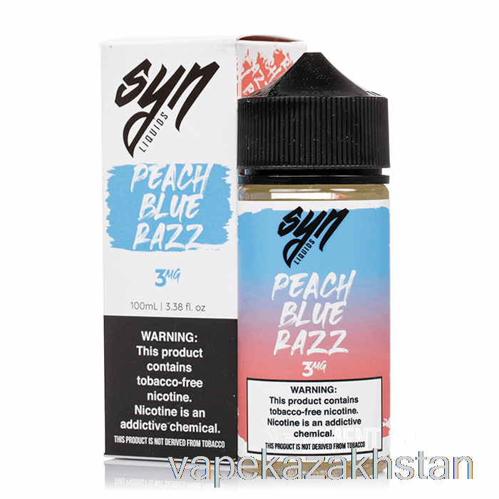 Vape Disposable Peach Blue Razz - Syn Liquid - 100mL 0mg